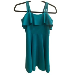Nickie Lew Kids' Skater Style Dress - Teal - Size 12
